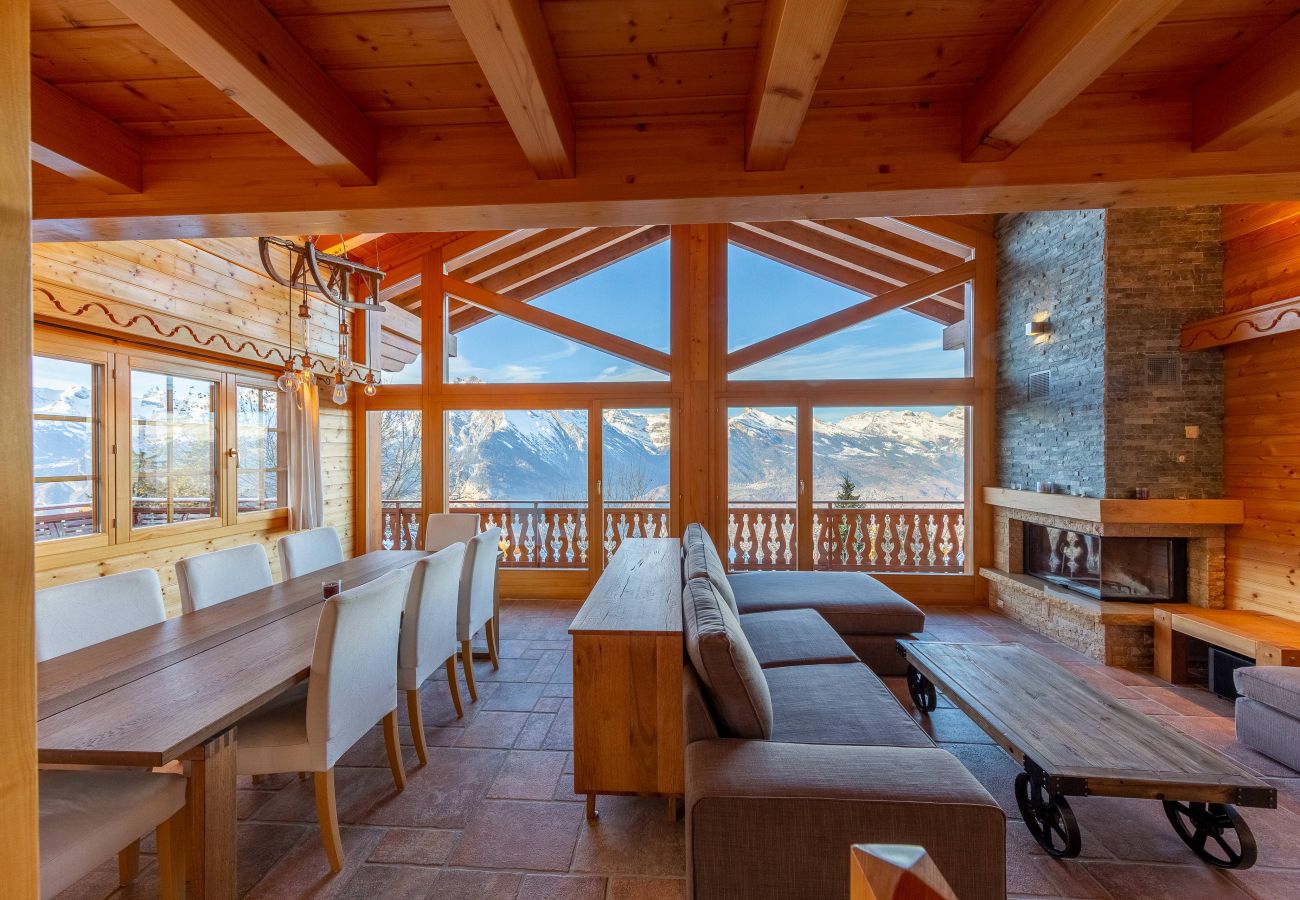 Chalet in Haute-Nendaz - Chalet Ciel de Lit - Vue imprenable